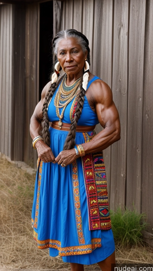 related ai porn images free for 60s Dark Fantasy Muscular Braided 80s Bodybuilder Native American Dark Skin Traditional