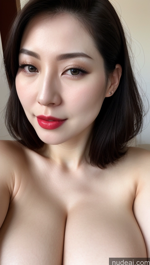 related ai porn images free for Woman One Beautiful Fairer Skin 30s Black Hair Korean Close-up View Huge Boobs Lipstick Slicked