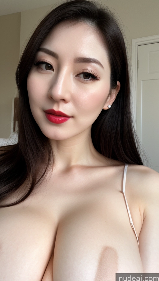 related ai porn images free for Woman One Beautiful Fairer Skin 30s Black Hair Korean Close-up View Huge Boobs Lipstick Slicked Chemise