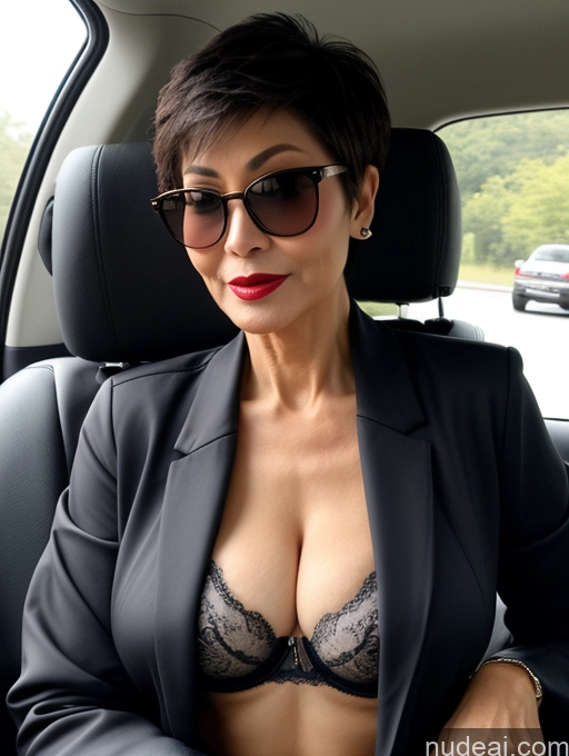 related ai porn images free for Milf Perfect Boobs Beautiful Sunglasses Lipstick Perfect Body 60s Pixie Chinese Car Bra Casual Jacket Stylish Cleavage Dark Lighting Detailed Sexy Face Suit Professor