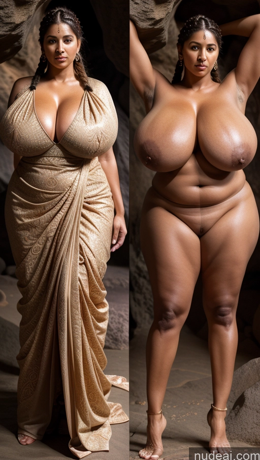 ai nude image of two pictures of a woman in a gold dress and a woman in a gold dress pics of Milf Busty Huge Boobs Beautiful Tattoos Muscular Big Ass Abs Thick Big Hips Tall Dark Skin 50s Seductive Ginger Braided Indian Cave Front View T-pose Sari Sexy Face Onoff