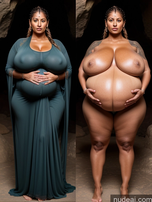 ai nude image of two pictures of a woman in a blue dress and a woman in a green dress pics of Milf Busty Huge Boobs Beautiful Tattoos Muscular Abs Tall Dark Skin 50s Seductive Ginger Braided Indian Cave T-pose Sari Sexy Face Onoff Pregnant Close-up View