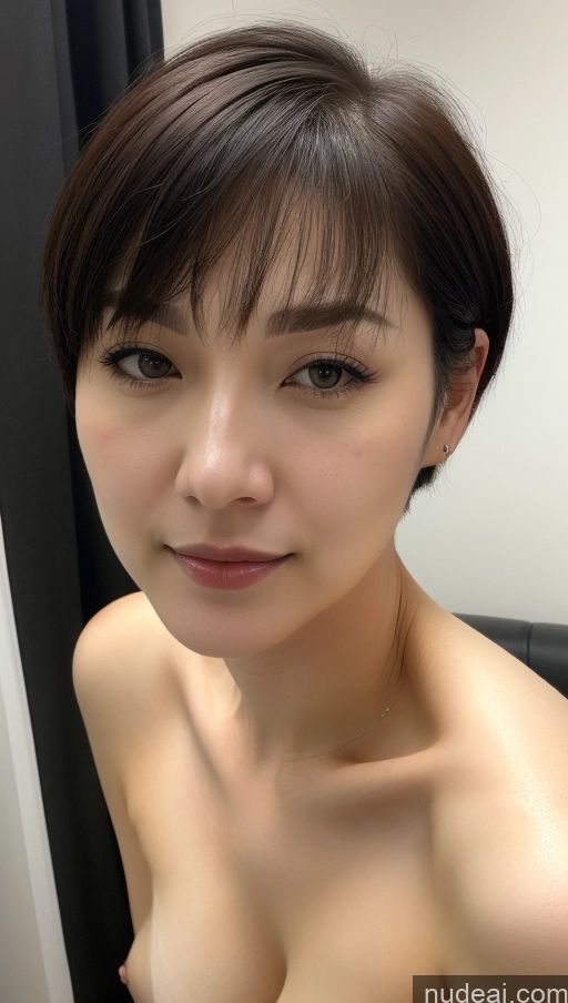 related ai porn images free for Woman One Beautiful Fairer Skin 30s Black Hair Short Hair Korean Close-up View Simple Detailed Small Tits