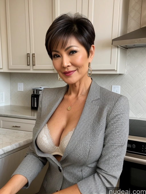 related ai porn images free for Milf Perfect Boobs Beautiful Perfect Body 60s Pixie Chinese Bra Casual Jacket Professor Stylish Suit Cleavage Detailed Sexy Face Kitchen