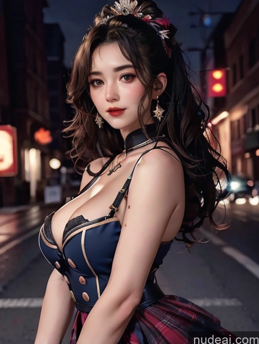 Woman Busty Beautiful Street Bright Lighting Dark Lighting Detailed Idol Costume V5