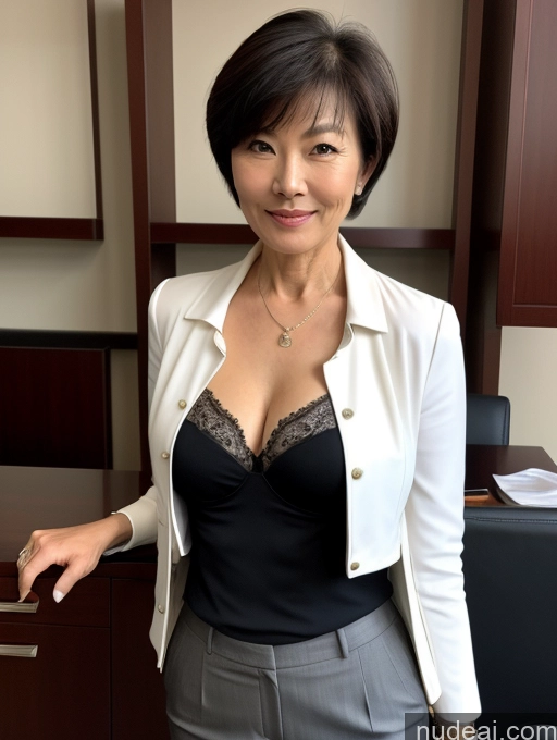 related ai porn images free for Milf Perfect Boobs Beautiful Perfect Body Short Hair 60s Chinese Blouse Bra Jacket Professor Stylish Suit Detailed