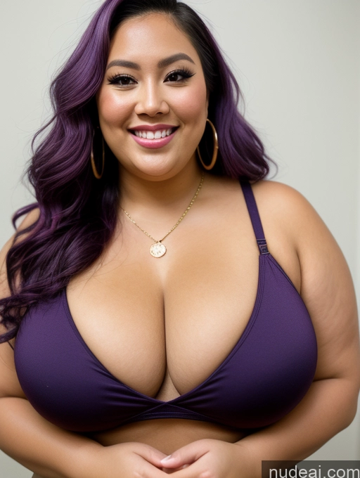 related ai porn images free for Model Busty Beautiful Thick Chubby Fat 30s Happy Filipina Cleavage Jewelry Purple Hair Hip Hop Close-up View Long Hair