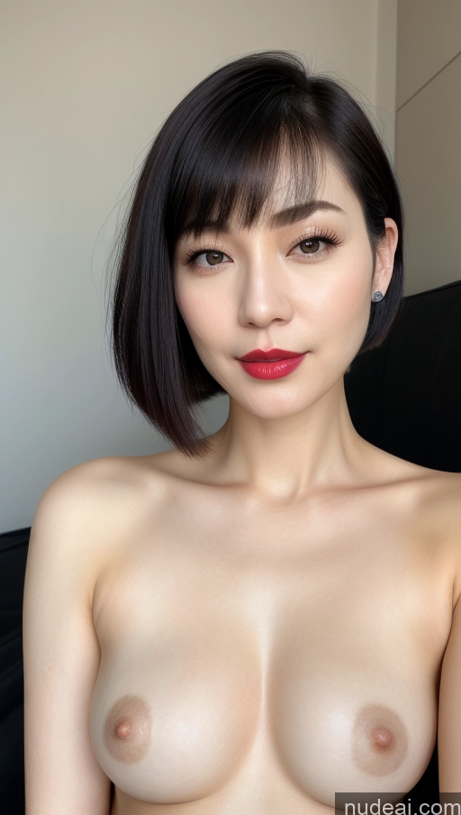 related ai porn images free for Woman One Small Tits Beautiful Lipstick Fairer Skin 30s Black Hair Short Hair Korean Close-up View Detailed