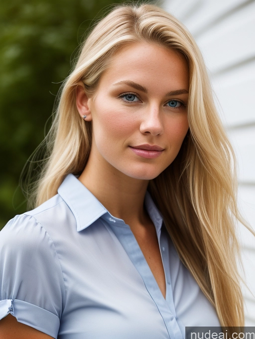 related ai porn images free for Woman 18 Blonde Scandinavian Front View Ponytail Perfect Body Blouse