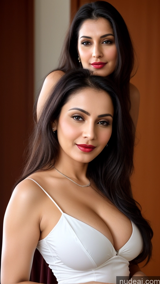 related ai porn images free for Woman One Busty Perfect Boobs Beautiful Lipstick Fairer Skin Black Hair Slicked Indian Close-up View Detailed Blouse Sari Topless Cleavage Thick 40s