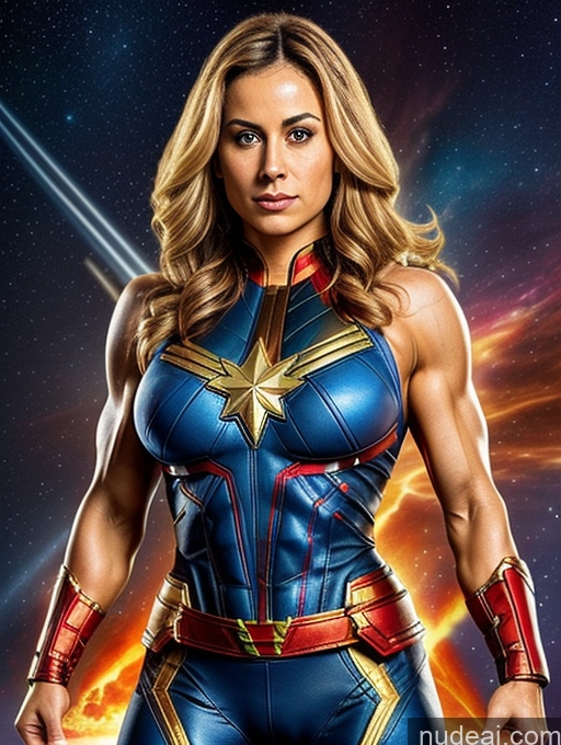 related ai porn images free for Bodybuilder Busty Perfect Boobs Muscular Abs Jewish Front View Captain Marvel Israel Powering Up Space