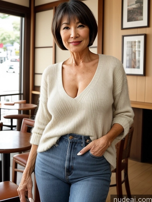 related ai porn images free for Milf Perfect Body Perfect Boobs Beautiful Pubic Hair 70s Sexy Face Short Hair Japanese Stylish Casual Professor Detailed Cafe