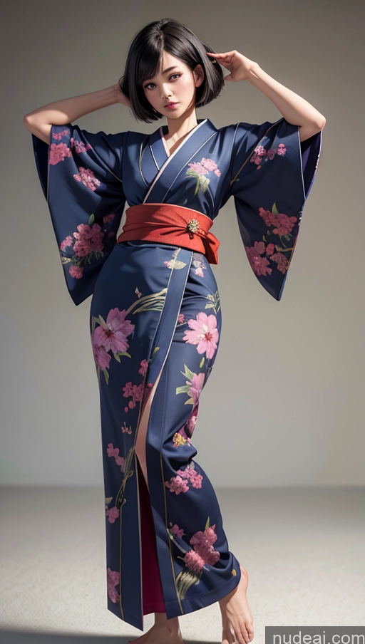 related ai porn images free for Woman One Small Tits Fat Chubby Short Long Legs 20s Serious Black Hair Japanese T-pose Kimono Onsen Front View 3d Short Hair