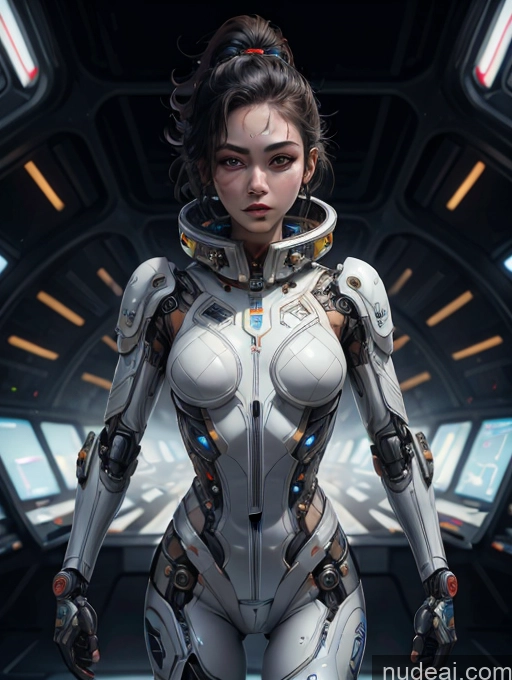 related ai porn images free for Dark Lighting Pilot Space Suit Dynamic View Sci-fi Armor Perfect Body Jumping 18 Lipstick Beautiful Skinny Small Tits Korean Made Of Fractals Cyborg Black Hair Bobcut