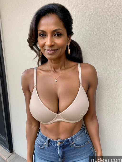 related ai porn images free for Milf Perfect Boobs Beautiful Perfect Body Dark Skin 60s Ponytail Indian Blouse Bra Casual Jeans Shirt Cleavage Partially Nude Detailed Sexy Face