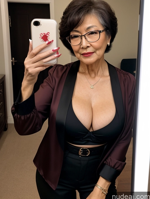 related ai porn images free for Milf Perfect Boobs Beautiful Glasses Perfect Body 80s Pixie Chinese Mirror Selfie Party Blouse Bra Jacket Suit Cleavage Dark Lighting Detailed