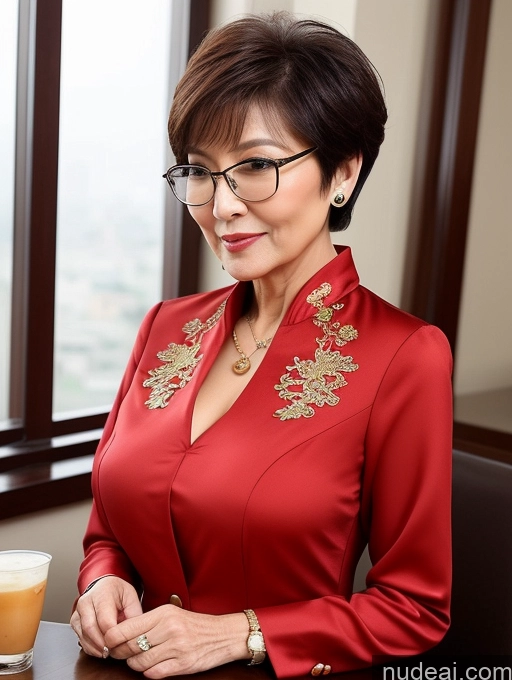 related ai porn images free for Milf Two Perfect Body Perfect Boobs Beautiful Glasses 70s Sexy Face Short Hair Chinese Party Blouse Stylish Suit Professor Detailed