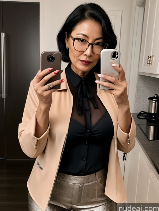 related ai porn images free for Milf Perfect Boobs Beautiful Glasses Perfect Body Pixie Chinese Mirror Selfie Blouse Bra Jacket Suit Cleavage Dark Lighting Detailed 60s Kitchen