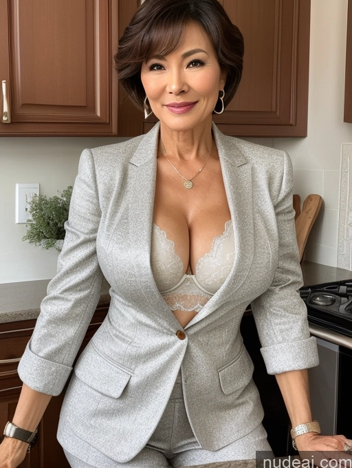 related ai porn images free for Milf Perfect Boobs Beautiful Perfect Body 60s Pixie Chinese Kitchen Bra Casual Jacket Professor Stylish Suit Cleavage Detailed Sexy Face