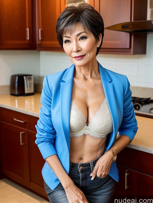 related ai porn images free for Milf Perfect Boobs Beautiful Perfect Body 60s Pixie Chinese Kitchen Bra Casual Jacket Professor Stylish Suit Cleavage Detailed Sexy Face