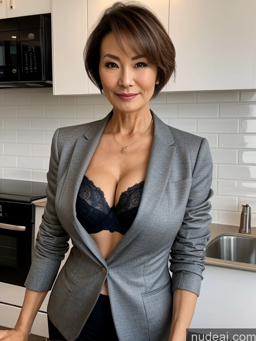 related ai porn images free for Milf Perfect Boobs Beautiful Perfect Body 60s Pixie Chinese Kitchen Bra Casual Jacket Professor Stylish Suit Cleavage Detailed Sexy Face