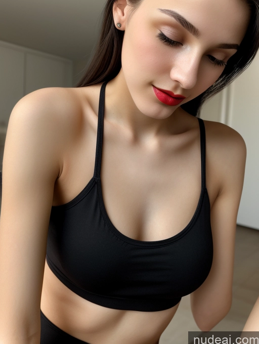 related ai porn images free for Small Tits Beautiful Lipstick Skinny 18 Black Hair Straight Russian Close-up View Tank Top