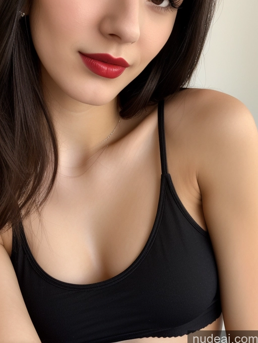 related ai porn images free for Small Tits Beautiful Lipstick Skinny 18 Black Hair Straight Russian Close-up View Tank Top