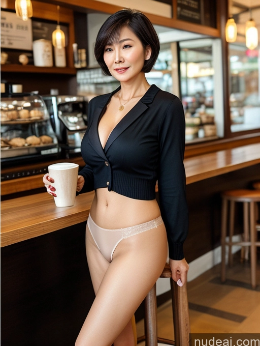 related ai porn images free for Milf Perfect Boobs Beautiful Perfect Body Short Hair 70s Chinese Cafe Blouse Bra Casual Professor Suit Sweater Cleavage Detailed Sexy Face Partially Nude