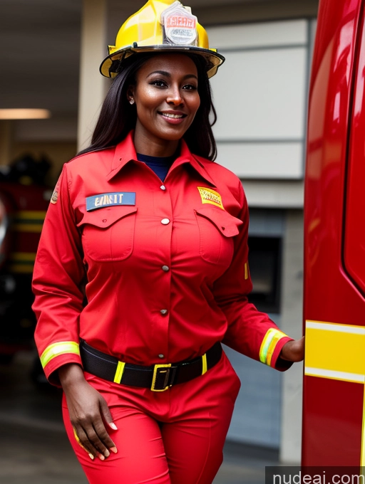 related ai porn images free for Busty Perfect Boobs Beautiful Perfect Body Dark Skin Nigerian Long Hair 40s Firefighter