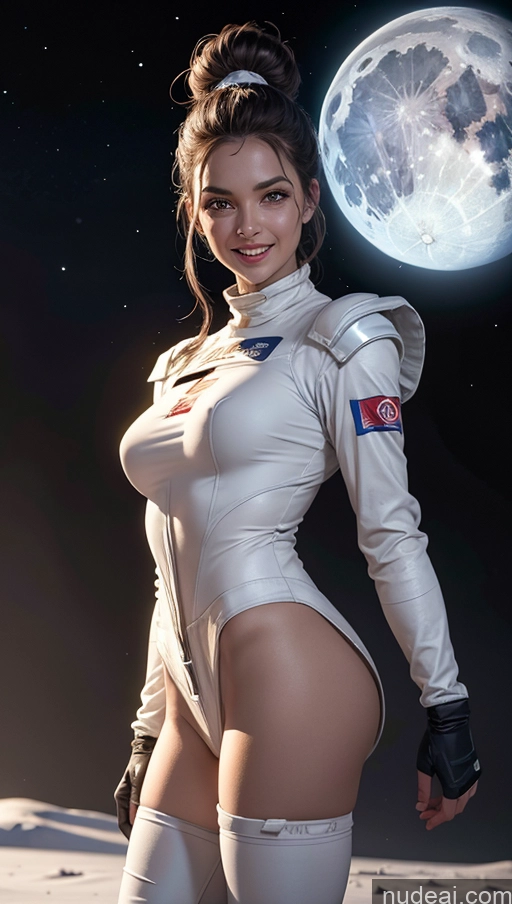 related ai porn images free for Happy Brunette Alternative Middle Eastern Small Tits 30s Detailed Hair Bun Laughing Perfect Body Dark Lighting Stargazing Sci-fi Armor Race Driver Moon