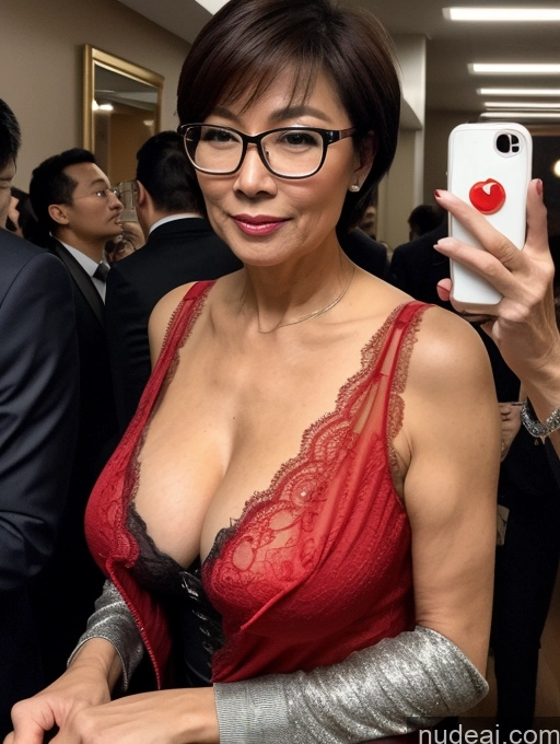 related ai porn images free for Milf Perfect Boobs Beautiful Glasses Perfect Body 50s Pixie Chinese Mirror Selfie Party Blouse Bra Jacket Suit Cleavage Dark Lighting Detailed