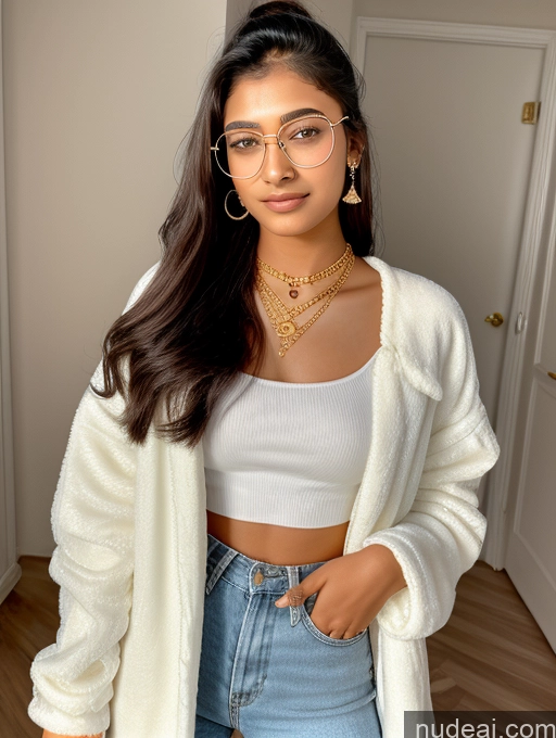 Sorority Beautiful 18 Ponytail Indian Diamond Jewelry Gold Jewelry Jewelry Thin Round Glasses Oversized Clothing Jacket