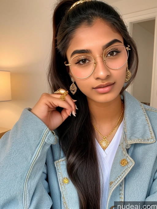 Sorority Beautiful 18 Ponytail Indian Diamond Jewelry Gold Jewelry Jewelry Thin Round Glasses Oversized Clothing Jacket