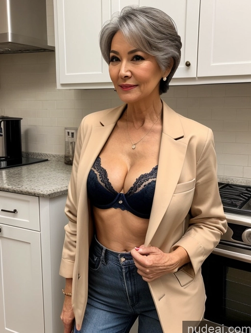 related ai porn images free for Milf Perfect Boobs Beautiful Perfect Body Pixie Chinese Kitchen Bra Casual Jacket Professor Stylish Suit Cleavage Detailed Sexy Face 70s