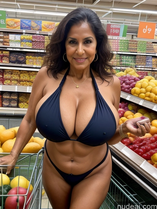 related ai porn images free for Milf One Busty Huge Boobs Tanned Skin 70s Indian Grocery Front View Microkini Thong