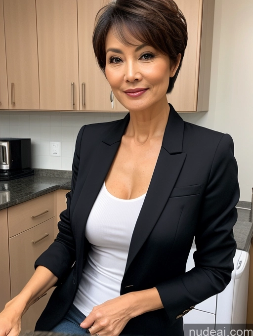 related ai porn images free for Milf Perfect Boobs Beautiful Perfect Body 60s Pixie Chinese Kitchen Bra Casual Jacket Professor Stylish Suit Cleavage Detailed Sexy Face