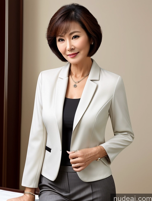 related ai porn images free for Milf Perfect Boobs Beautiful Perfect Body Short Hair 60s Chinese Blouse Bra Jacket Professor Stylish Suit Detailed