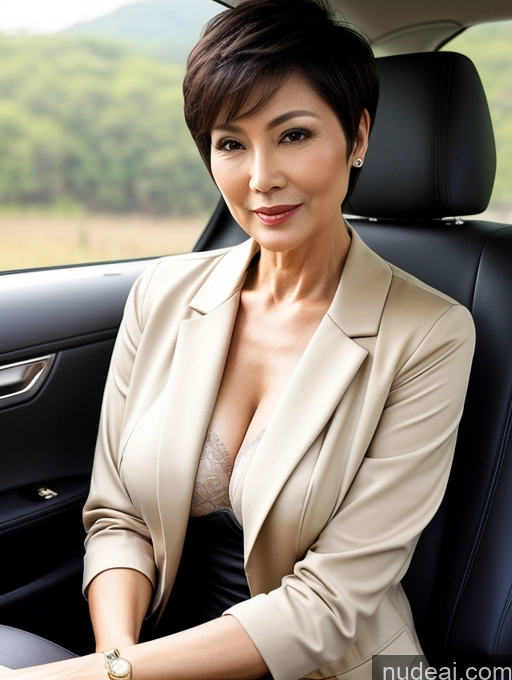 related ai porn images free for Milf Perfect Boobs Beautiful Perfect Body 60s Chinese Car Bra Casual Jacket Professor Stylish Suit Cleavage Detailed Sexy Face Short Hair