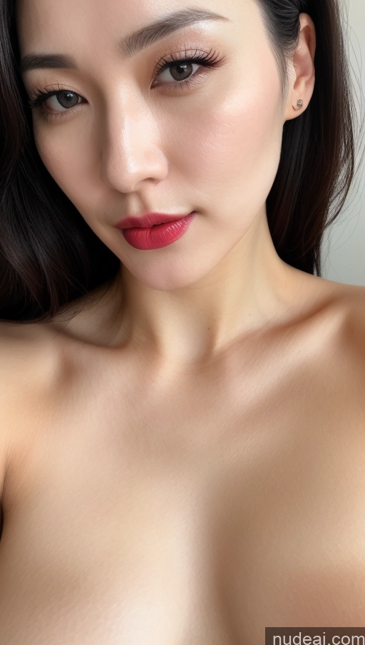 related ai porn images free for Woman One Beautiful Black Hair Detailed Korean 30s Lipstick Slicked Small Tits Close-up View Fairer Skin