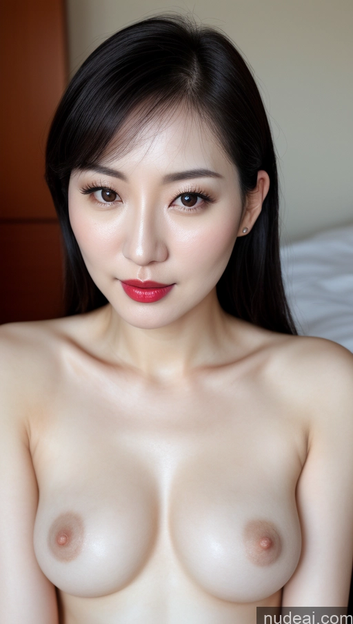 related ai porn images free for Woman One Small Tits Beautiful Lipstick Fairer Skin 30s Black Hair Slicked Korean Close-up View Detailed