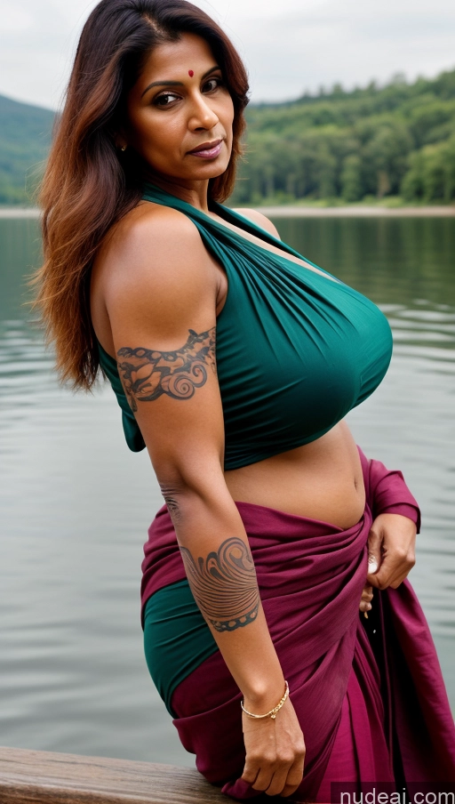 related ai porn images free for Milf Huge Boobs Beautiful Tattoos Muscular Big Ass Thick Tall Long Hair Dark Skin Ginger Indian T-pose Sexy Face Abs Blouse Sari Lake Serious Close-up View 50s