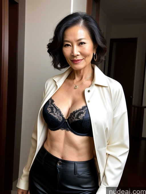 related ai porn images free for Milf Perfect Body Perfect Boobs Beautiful 70s Chinese Blouse Bra Casual Stylish Professor Jacket Detailed Dark Lighting