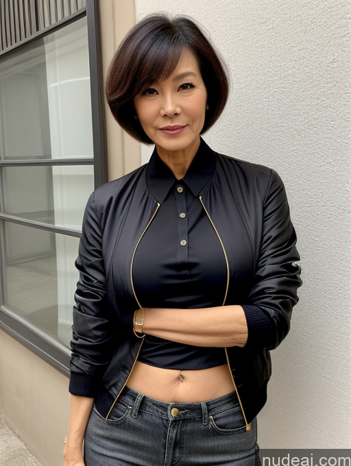 related ai porn images free for Milf Perfect Boobs Beautiful Skinny Perfect Body Short Hair 70s Chinese Blouse Bra Casual Jacket Professor Stylish Dark Lighting Detailed