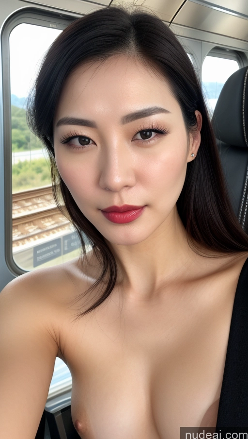 related ai porn images free for Woman One Beautiful Lipstick Fairer Skin 30s Black Hair Slicked Korean Detailed Close-up View Train Skin Detail (beta)