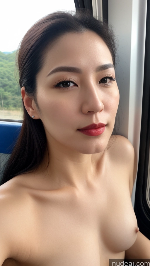 related ai porn images free for Woman One Beautiful Lipstick Fairer Skin 30s Black Hair Slicked Korean Close-up View Train Skin Detail (beta) Detailed