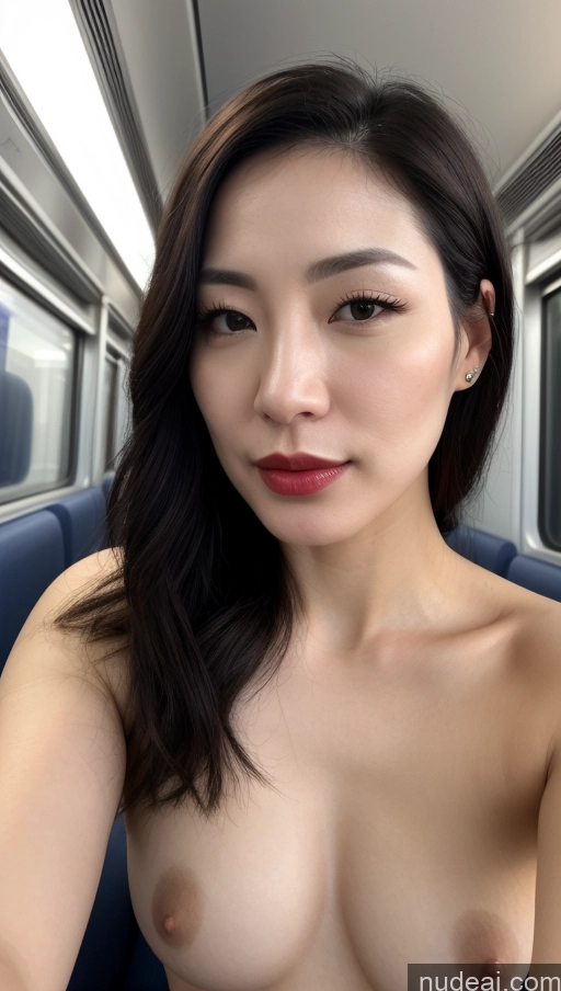 related ai porn images free for Woman One Beautiful Lipstick Fairer Skin 30s Black Hair Slicked Korean Close-up View Train Skin Detail (beta) Detailed Simple