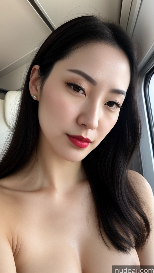 related ai porn images free for Woman One Beautiful Lipstick Fairer Skin 30s Black Hair Slicked Close-up View Train Skin Detail (beta) Detailed Simple Korean