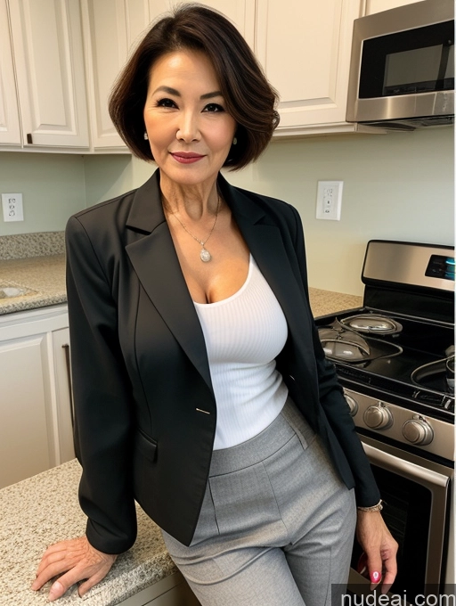 related ai porn images free for Milf Perfect Boobs Beautiful Perfect Body Pixie Chinese Kitchen Bra Casual Jacket Professor Stylish Suit Cleavage Detailed Sexy Face 70s