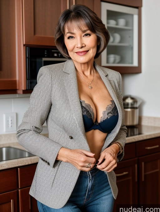 related ai porn images free for Milf Perfect Boobs Beautiful Perfect Body Pixie Chinese Kitchen Bra Casual Jacket Professor Stylish Suit Cleavage Detailed Sexy Face 70s