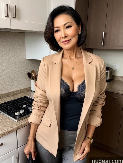 related ai porn images free for Milf Perfect Boobs Beautiful Perfect Body 70s Pixie Chinese Kitchen Bra Casual Jacket Professor Stylish Suit Cleavage Detailed Sexy Face